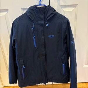 Jack Wolfskin Black and Blue Ski Jacket
